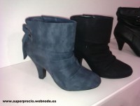 Botas  de Mujer Gris y Negro